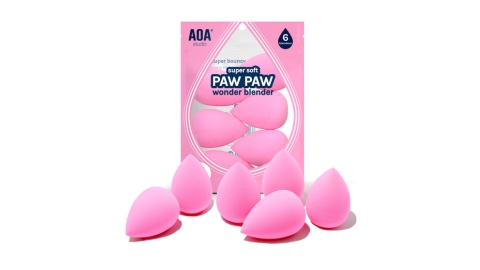 AOA Studio Collection makeup Sponge Set Latex Free and High-definition Set of 6 makeup Wonder blender For Powder Cream and Liquid, Super Soft Wonder Beauty