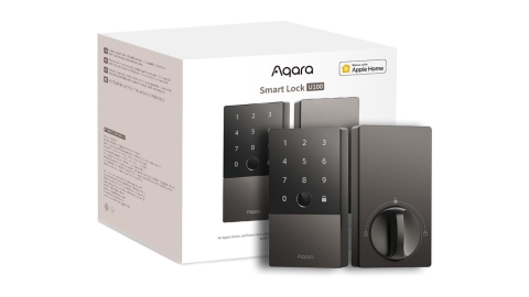 Aqara Smart Lock U100, Fingerprint Keyless Entry Door Lock with Apple Home Key, Touchscreen Keypad, Bluetooth Electronic Deadbolt