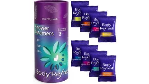 BodyRefresh Shower Steamers Aromatherapy - 8 Pack Shower Bombs with Essential Oils. Self Care Birthday Gifts for Women, Gifts for Women Men Mom