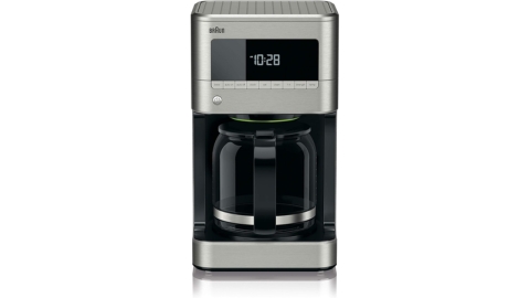 Braun KF7170SI BrewSense Drip Coffeemaker, 12 cup, Stainless Steel, 7.9"D x 7.9"W x 14.2"H, Black and Silver