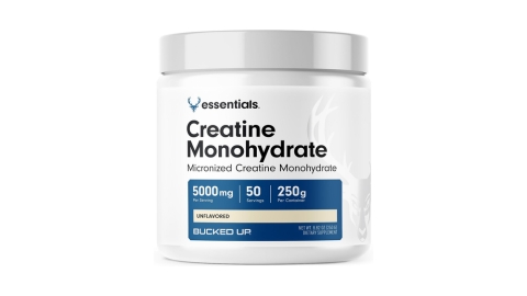 Bucked Up Creatine Monohydrate 250 Grams Micronized Powder, Essentials (50 Servings)