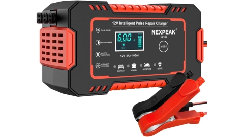 Car Battery Charger, 12V 6A Smart Battery Trickle Charger Automotive 12V Battery Maintainer Desulfator with Temperature Compensation for Car