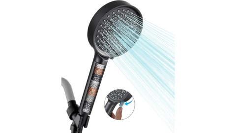 Cobbe Filtered Shower Head with Handheld, High Pressure 6 Spray Mode Showerhead with Filters, Water Softener Filters Beads for Hard Water - Remove Chlorine - Reduces Dry Itchy Skin