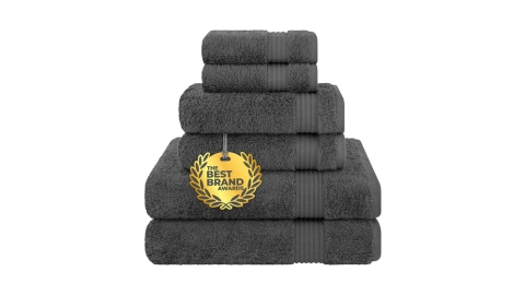 Cotton Paradise 6 Piece Towel Set, 100% Turkish Cotton Soft Absorbent Towels for Bathroom, 2 Bath Towels 2 Hand Towels 2 Washcloths