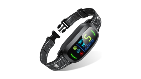 FAFAFROG Bark Collar, Rechargeable Dog Bark Collar with 5 Adjustable Sensitivity and Intensity Beep Vibration Shock, Anti Barking Collar for Small Medium