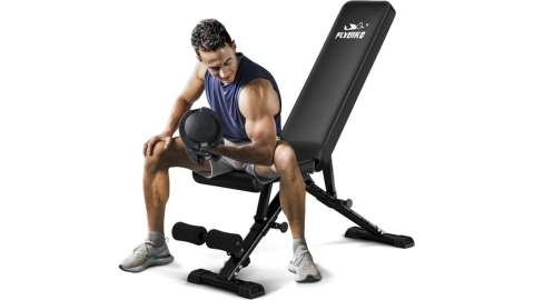 FLYBIRD Weight Bench, Adjustable Strength Training Bench for Full Body Workout with Fast Folding-New Version