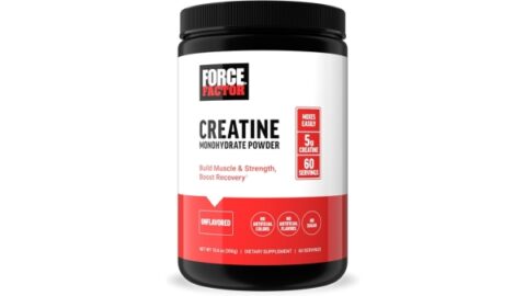 FORCE FACTOR Creatine Monohydrate, Creatine Powder for Muscle Gain and Faster Workout Recovery