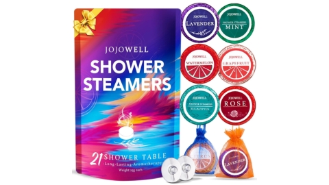 JoJowell Shower Steamers Aromatherapy - 21Pcs Shower Bombs Gifts for Women Essential Oil, Nasal Relief, Self Care, Birthday Gifts