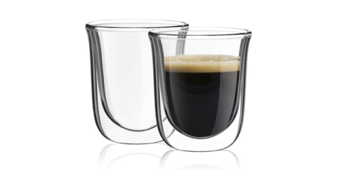 JoyJolt Javaah Double Walled Espresso Glasses Espresso Cups (Set of 2)- 2-Ounces