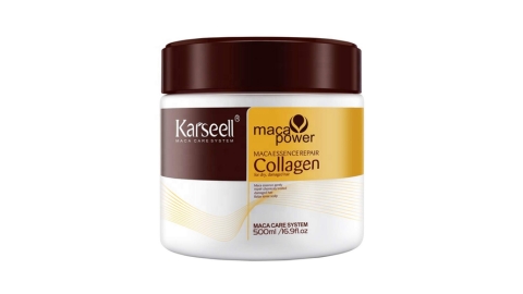 Karseell Collagen Hair Treatment Deep Repair Conditioning Argan Oil Collagen Hair Mask Essence for Dry Damaged Hair All Hair Types 16.90 oz 500ml