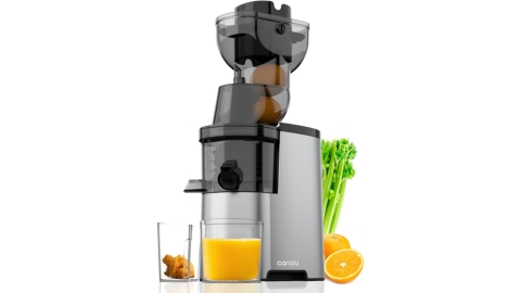 Masticating Juicer Machines, 3.5-inch (88mm) Powerful Slow Cold Press Juicer with Large Feed Chute, Electric Masticating Juicers for Vegetables and Fruits, Easy to Clean