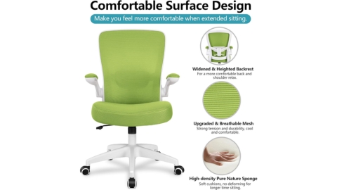 Office Chair, FelixKing Ergonomic Desk Chair Breathable Mesh Chair with Adjustable High Back Lumbar Support Flip-up Armrests, Executive Rolling Swivel Comfy
