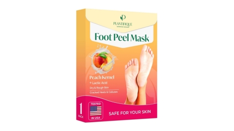 PLANTIFIQUE Foot Peeling Mask - Peeling Foot Mask Dermatologically Tested Repairs Heels & Removes Dry Dead Skin for Baby Soft Feet - Exfoliating Foot