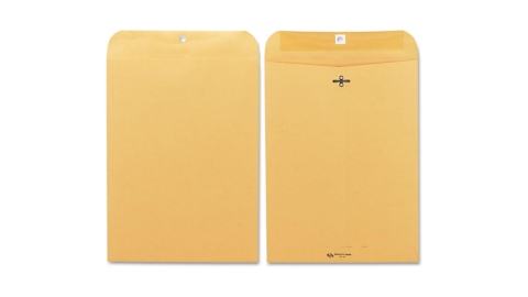 Quality Park 9 x 12 Clasp Envelopes with Deeply Gummed Flaps, Great for Filing, Storing or Mailing Documents, 28 lb Brown Kraft, 100 per Box