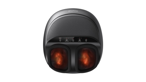 RENPHO Foot Massager Machine with Heat Shiatsu Deep Kneading, Delivers Relief for Tired Muscles and Plantar Fasciitis, Fits Feet Up to Men Size 12(Black)