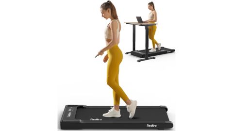 Redliro Walking Pad Treadmill Under Desk, Portable Mini Treadmill with Remote Control, Bluetooth