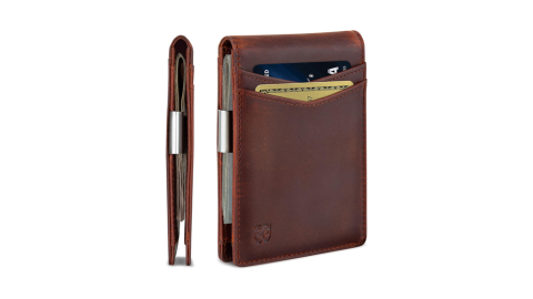 SERMAN BRANDS Money Clip Wallet - Mens Wallets slim Front Pocket RFID Blocking Card Holder Minimalist Mini Bifold