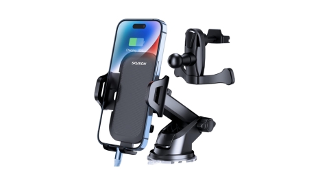 SUUSON Car Phone Holder Mount [Upgraded]-[Bumpy Roads Friendly] Phone Mount for Car Dashboard Windshield Air Vent 3 in 1,Hand Free Mount for iPhone