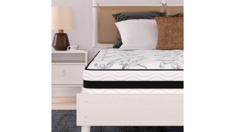 Signature Design by Ashley Queen Size Chime 8 Inch Medium Firm Innerspring Mattress with Pressure Relief Quilt Foam