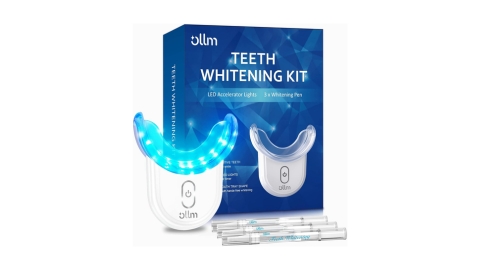 Teeth Whitening Kit Gel Pen Strips - Hydrogen Carbamide Peroxide for Sensitive Teeth, Gum,Braces Care 32X LED Light Tooth Whitener, Professional Oral Beauty