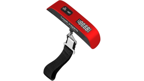 Travel inspira Luggage Scale, Portable Digital Hanging Baggage Scale for Travel, Suitcase Weight Scale with Rubber Paint, 110 Pounds, Battery Included