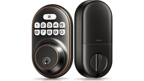 Veise Keyless Entry Door Lock, Electronic Keypad Deadbolt, Keyed Entry, Auto Lock, Anti-Peeking Password, Back Lit & Easy Installation Design