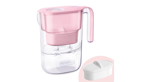 Waterdrop 200-Gallon Long-Life Elfin 7-Cup Water Filter Pitcher with 1 Filter, NSF Certified, 5X Times Lifetime, Reduces PFAS,
