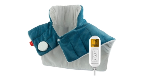 Weighted Heating Pad for Neck and Shoulders, Comfytemp 2.2lb Large Electric Heated Neck Shoulder Wrap for Pain Relief - FSA HSA Eligible, 9 Heat Settings