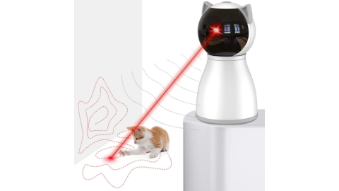 YVE LIFE Cat Laser Toy,The 4th Generation Real Random Trajectory Motion Activated Rechargeable Automatic Laser Cat Toys,Interactive Cat Toys for Indoor