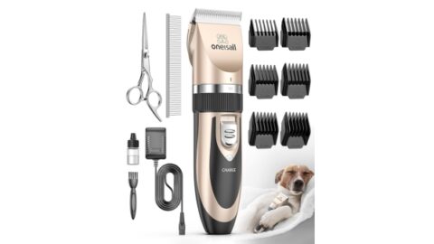 oneisall Dog Shaver Clippers Low Noise Rechargeable Cordless Electric Quiet Hair Clippers Set for Pets