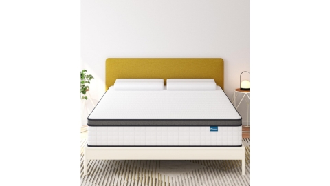 elitespace Full Size Mattress,10 Inch Full Mattress in a Box,Hybrid Memory Foam Full Size Mattresses,Medium Firm Soft and Comfort White Mattress,CertiPUR-US