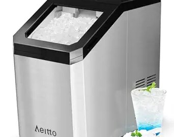 Aeitto Nugget Ice Maker Countertop, 55lbs/Day