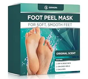 Dermora Foot Peel Mask - 2 Pack of Regular Skin Exfoliating Foot Masks