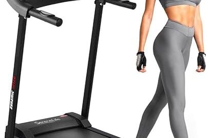 SereneLife Folding Treadmill - Foldable Home Fitness Equipment