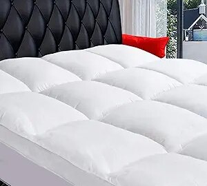 COONP Queen Mattress Topper, Extra Thick Pillowtop, Cooling and Plush Mattress Pad