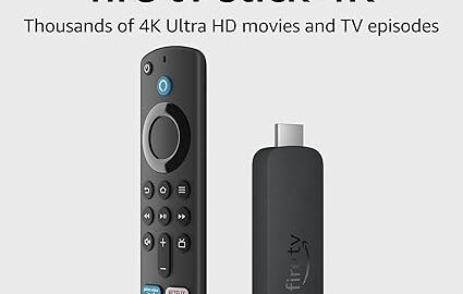 Amazon Fire TV Stick 4K streaming device, more than 1.5 million movies