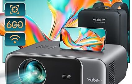 [Auto Focus/4K Support] Projector with WiFi 6 and Bluetooth 5.2