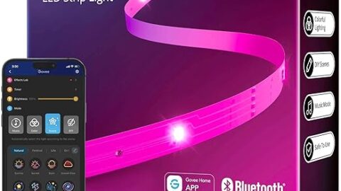 Govee 100ft LED Strip Lights, Bluetooth RGB Mother's Day LED Lights with App Control