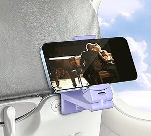 Perilogics Universal Airplane in Flight Phone Mount. Handsfree Phone Holder for Desk