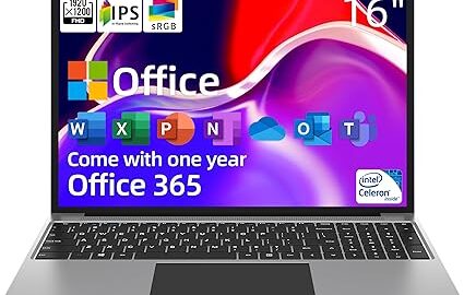 jumper Laptop, 16 Inch FHD IPS 16:10 Screen