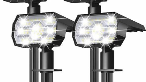 NYMPHY Solar Lights Outdoor Waterproof IP68, 56 LED 3 Lighting Modes Solar Powered