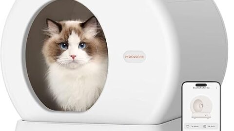 MeoWant Self-Cleaning Cat Litter Box, Integrated Safety Protection Automatic Cat Litter Box