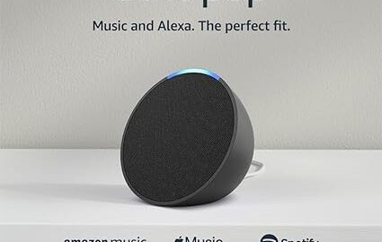 Amazon Echo Pop | Full sound compact smart speaker with Alexa