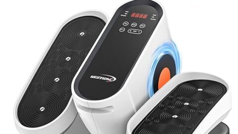 Under Desk Elliptical Machine, Electric Ellipse Leg Exerciser While Sitting for Seniors Adults