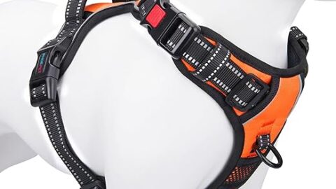 PHOEPET No Pull Dog Harness Medium Reflective Front Clip Vest with Handle
