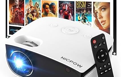 Mini Projector, Outdoor Projector for Home Theater, 1080P and 240"