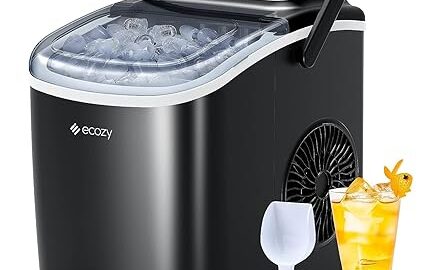 ecozy Portable Countertop Ice Maker - 9 Ice Cubes in 6 Minutes, 26 lbs Daily Output