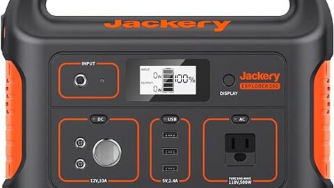 Jackery Portable Power Station Explorer 500, 518Wh Outdoor Solar Generator
