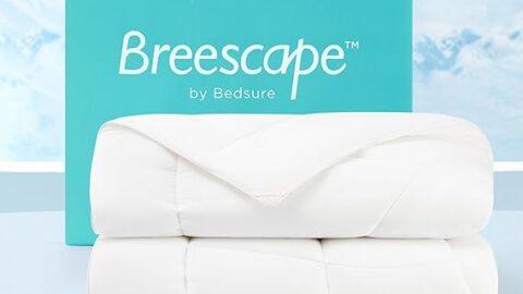 Bedsure Breescape Cooling Comforter Queen Size, Double-Sided Cool Tech Comforter