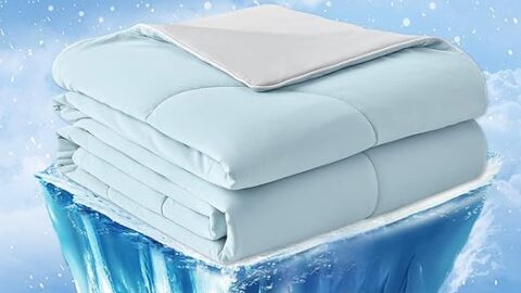 Cozy Bliss Cooling Comforter Queen Size, Cooling Blankets for Hot Sleepers and Night Sweats
